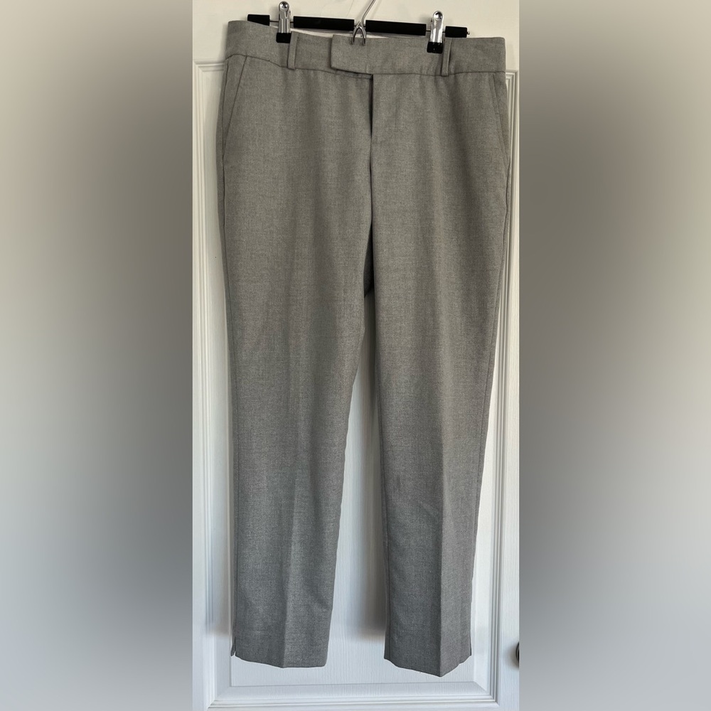 Banana Republic Martin Fit Sleek Grey/silver Trouser Size 6